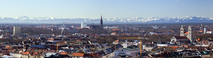 München mit Bergen